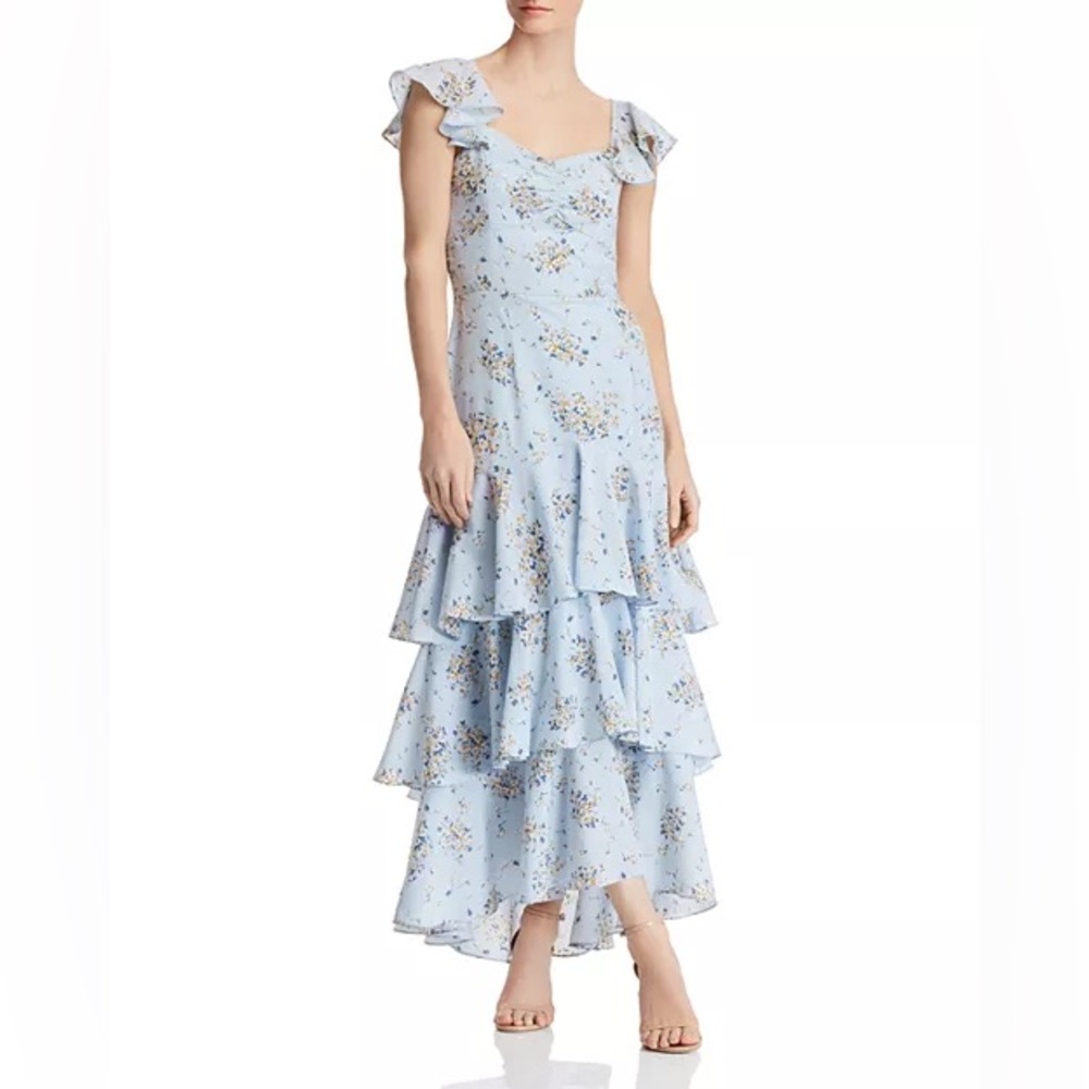 SugarLips Floral-print Tiered Maxi Dress Size M